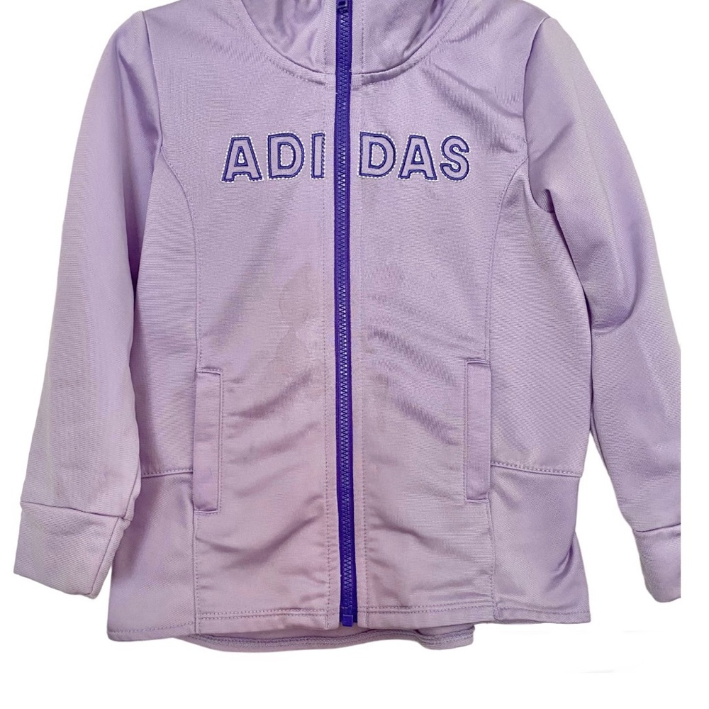 Adidas Track Jacket Girls Purple Lilac Size 3T